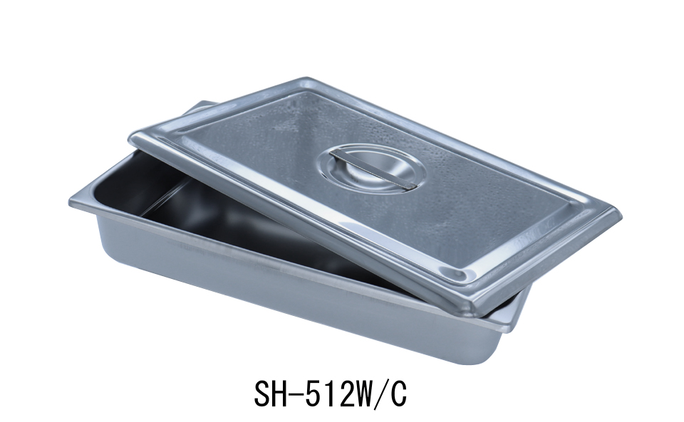 Stainless Steel Instrument Catheter Tray with Flat Lid